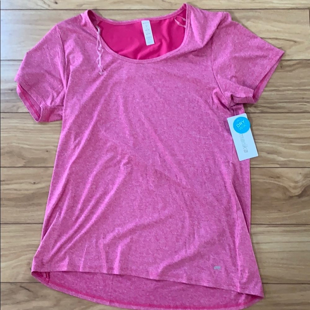 NWT Pink workout top size Large